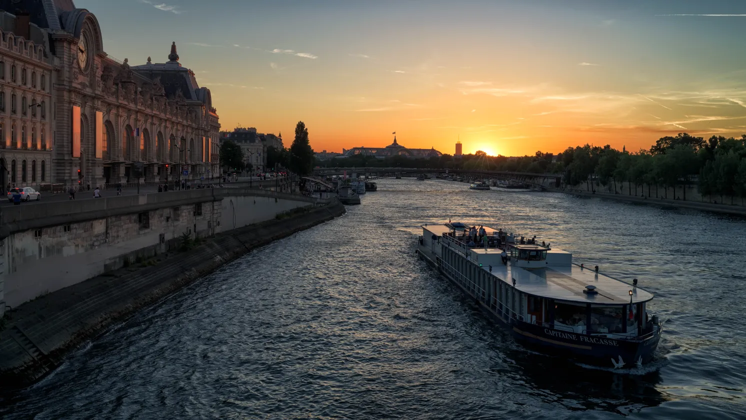 Sunset on the Seine River