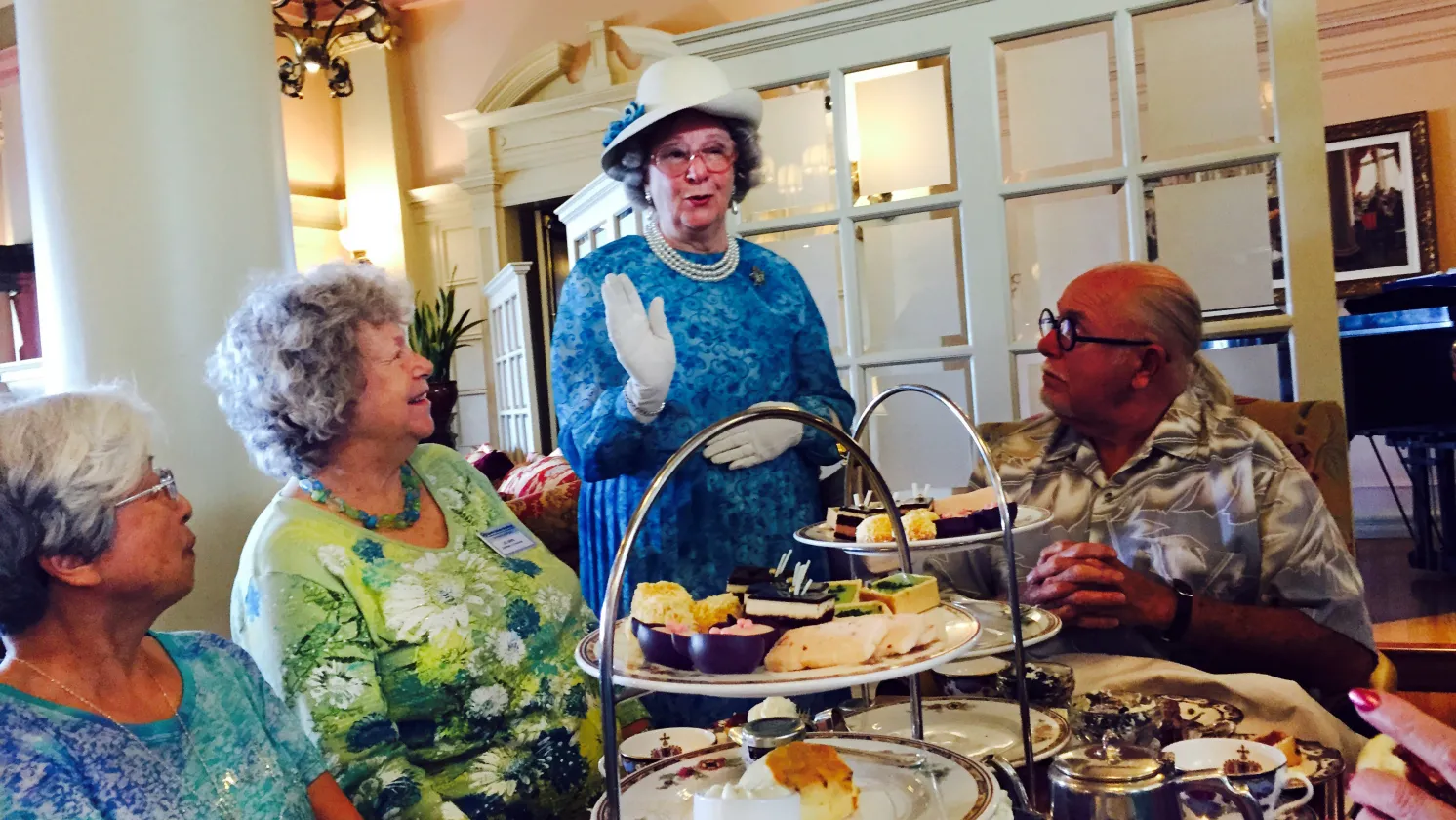 Sports Leisure travelers having a meal with the "Queen" in Victoria