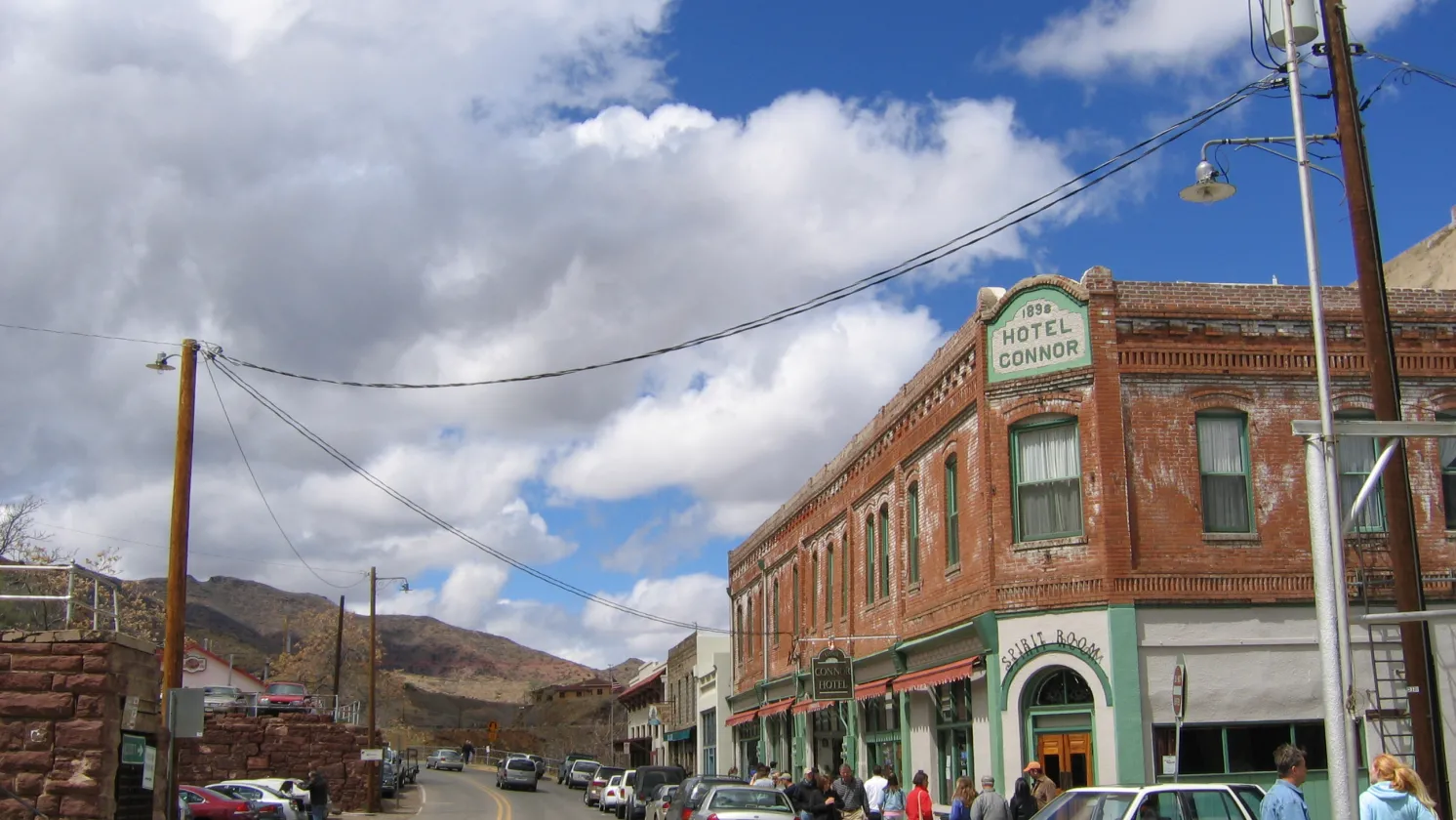 Downtown' Jerome with hotel, Arizona.
