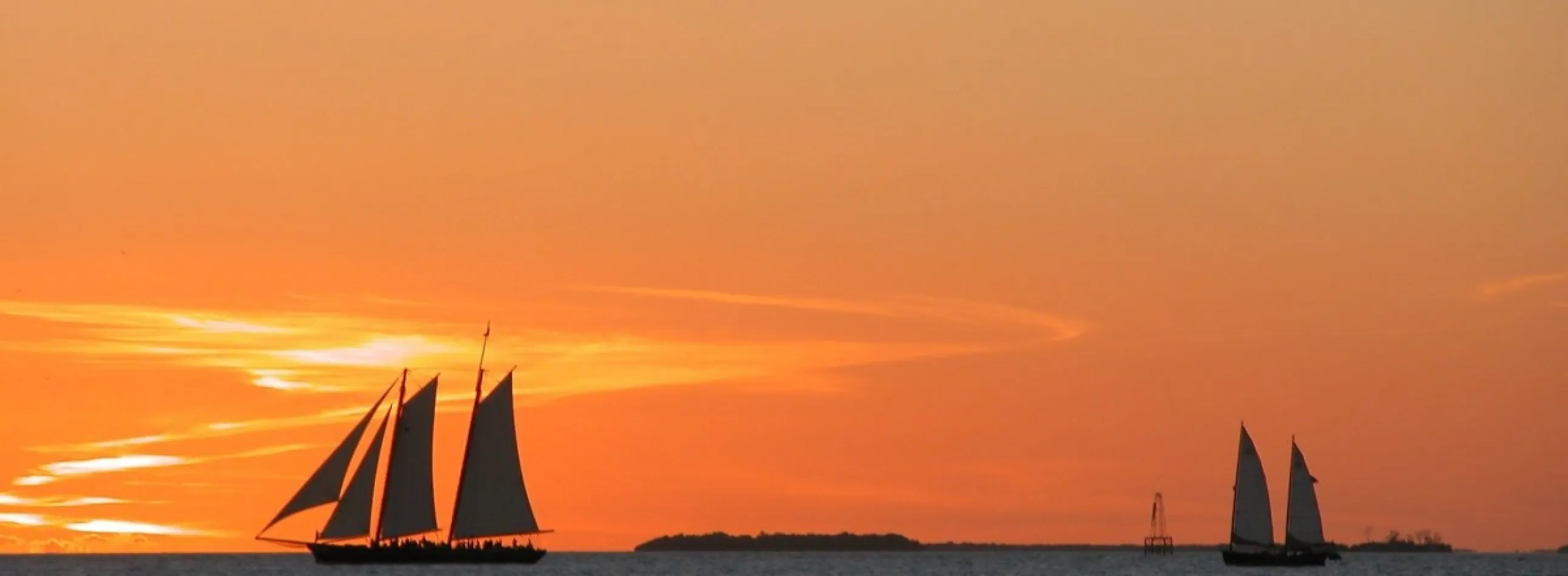 Key West sunset over the ocean