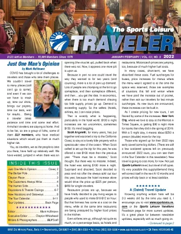 The Traveler - Jan/Feb 2022 cover