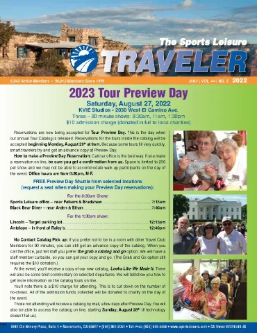 The Traveler - July 2022 cover