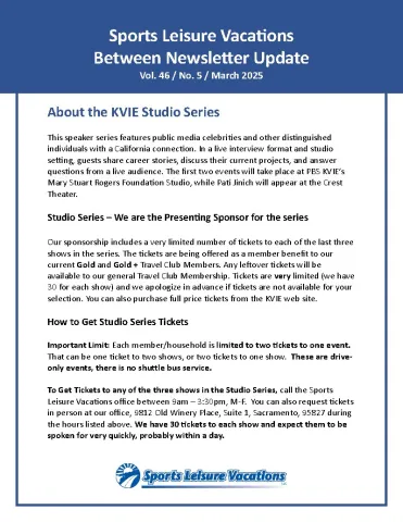 In-Between Newsletter Update - March 2025 cover