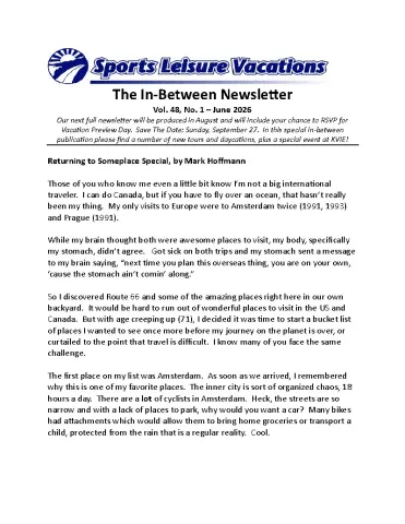 In-Between Newsletter Update - June 2026 cover