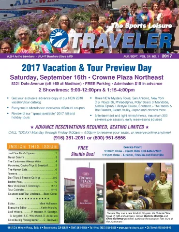 The Traveler - Aug/Sept 2017 cover
