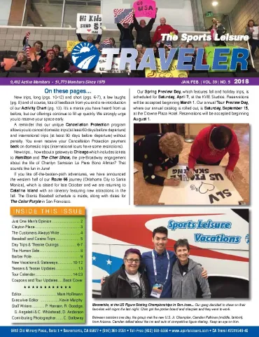 The Traveler - Jan/Feb 2018 cover