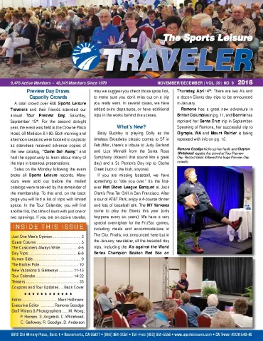 The Traveler - Nov/Dec 2018 cover