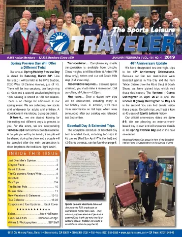 The Traveler - Jan/Feb 2019 cover