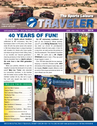 The Traveler - June/July 2019 cover