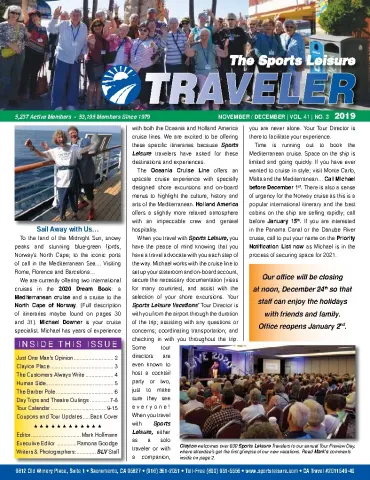 The Traveler - Nov/Dec 2019 cover