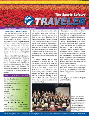 The Traveler - March/April 2020 cover