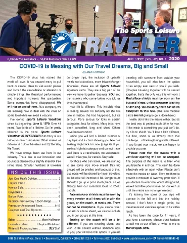 The Traveler - Aug/Sept 2020 cover