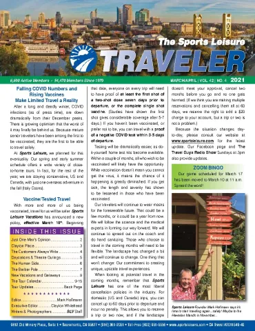 The Traveler - March/April 2021 cover