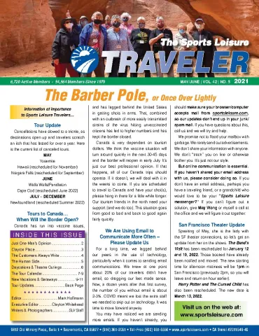 The Traveler - May/June 2021 cover