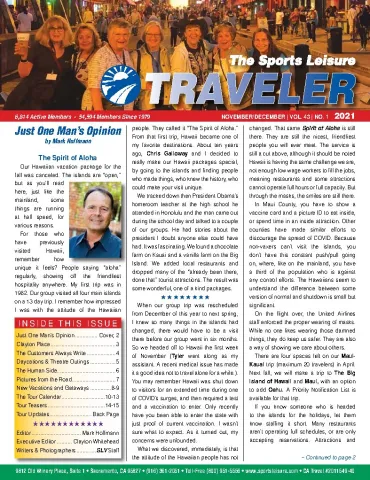 The Traveler - Nov/Dec 2021 cover