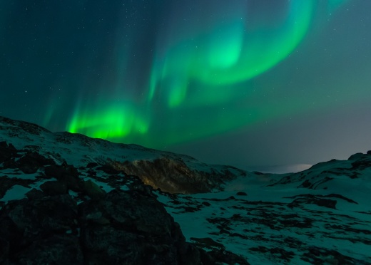 Photograph of northern lights in Alaska