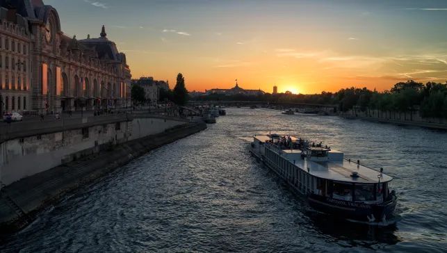 Sunset on the Seine River