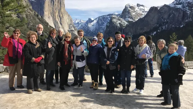 Sports Leisure travelers in Yosemite