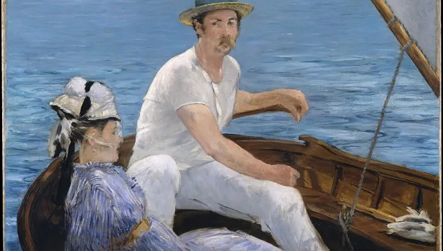 Man & woman boating