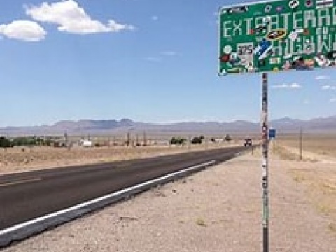 Extraterrestrial Highway Road Sign