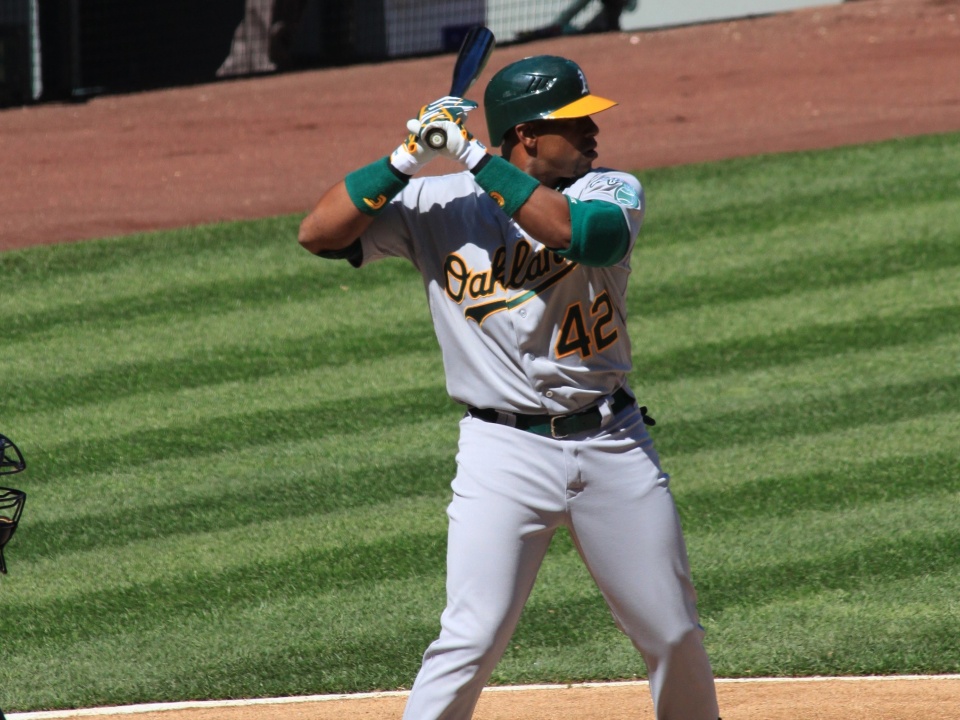 Oakland A's player up to bat